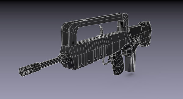 medium famas assault rifle 3ds - Famas Rifle by TotexArtz